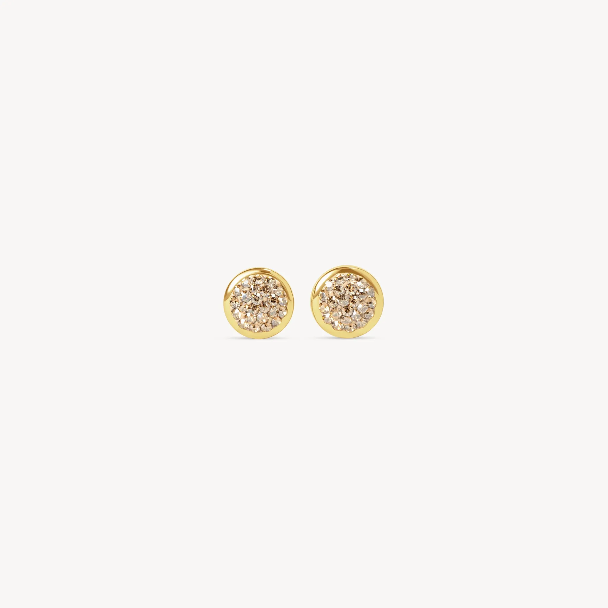 Sparkle Bezel Stud Earrings