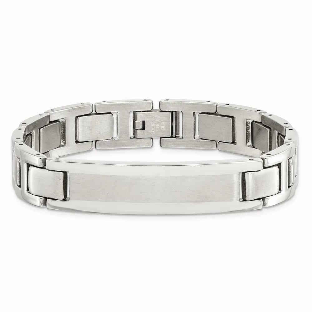 Stainless Steel Brushed and Polished 8.25 ID Link Bracelet