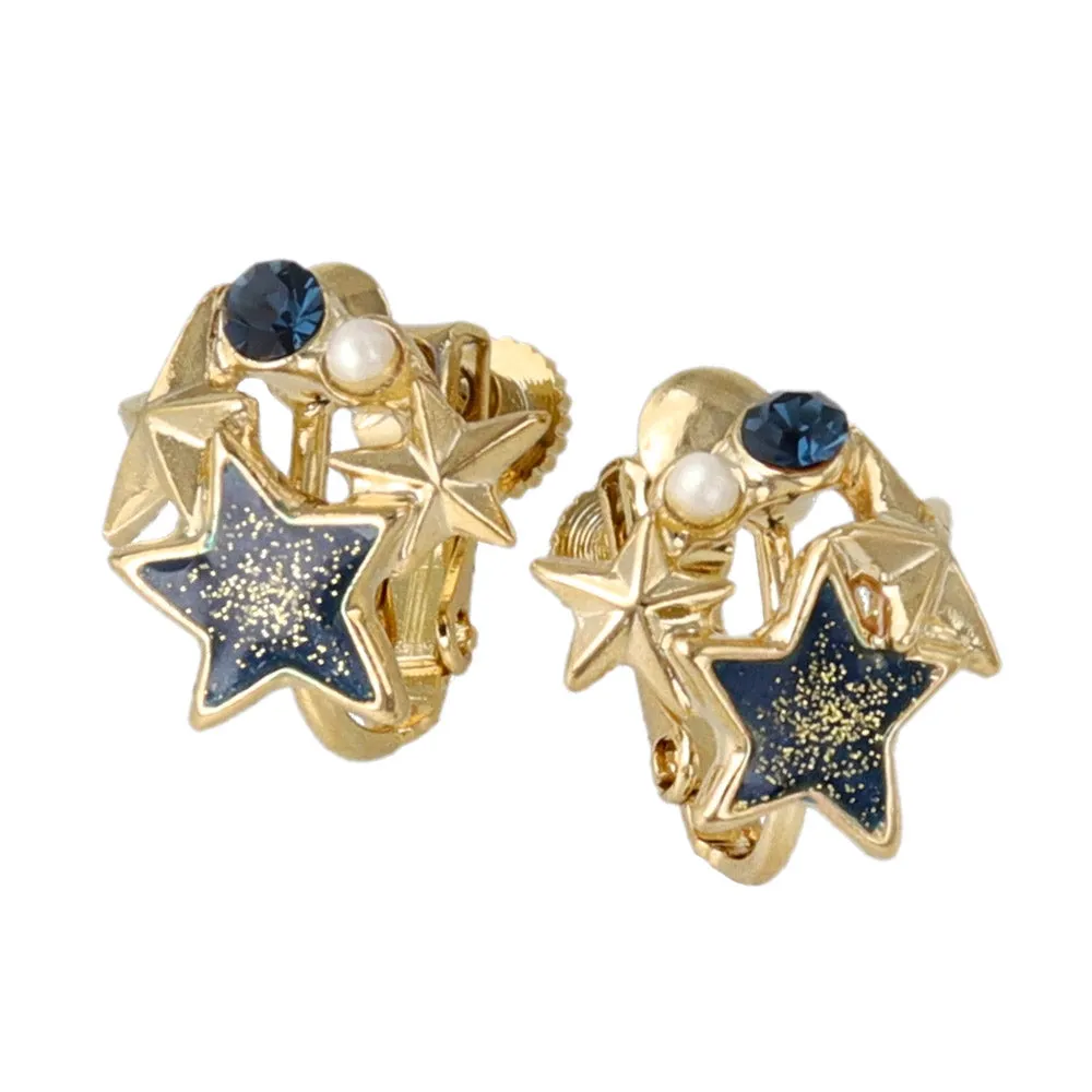 Star Cluster Clip On Earrings