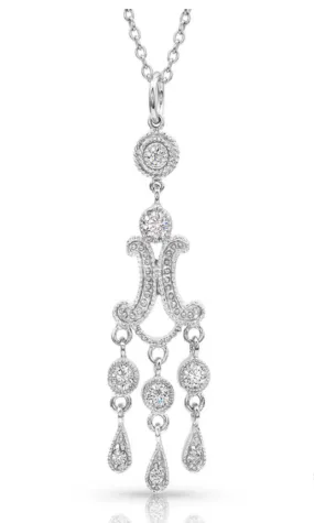 Sterling Lane Cierra Frost Chandelier Necklace - In Stock