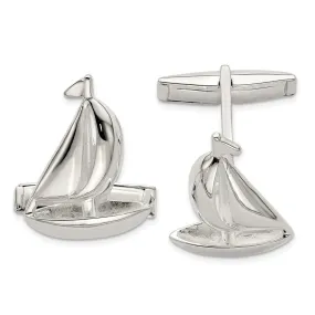 Sterling Silver Sail Boat Cuff Links