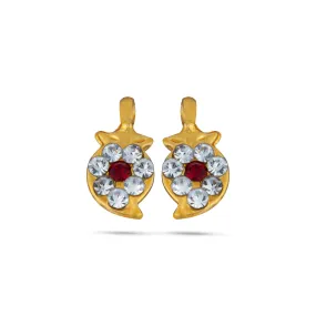 Stone Earring Set | Stud Earring/ Stone Karnapathiram for Deity Decor