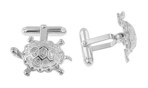 Turtle Cufflinks in Sterling Silver