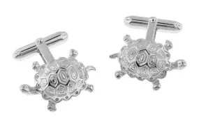 Turtle Cufflinks in Sterling Silver