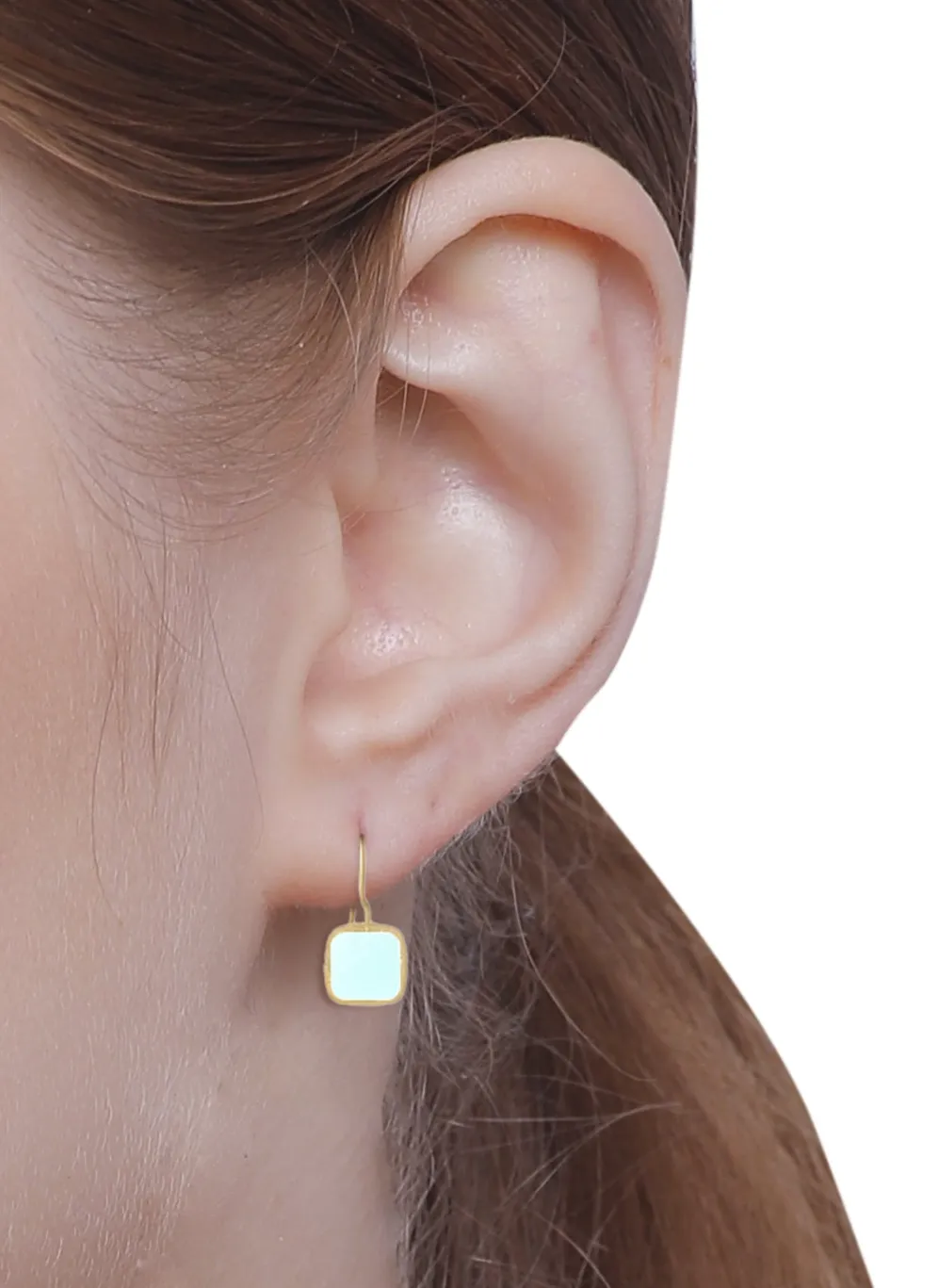 Vama | Inaya Earrings | Metal-Sterling Silver | Stone-Aqua Chalcedony | Finish-Shiny