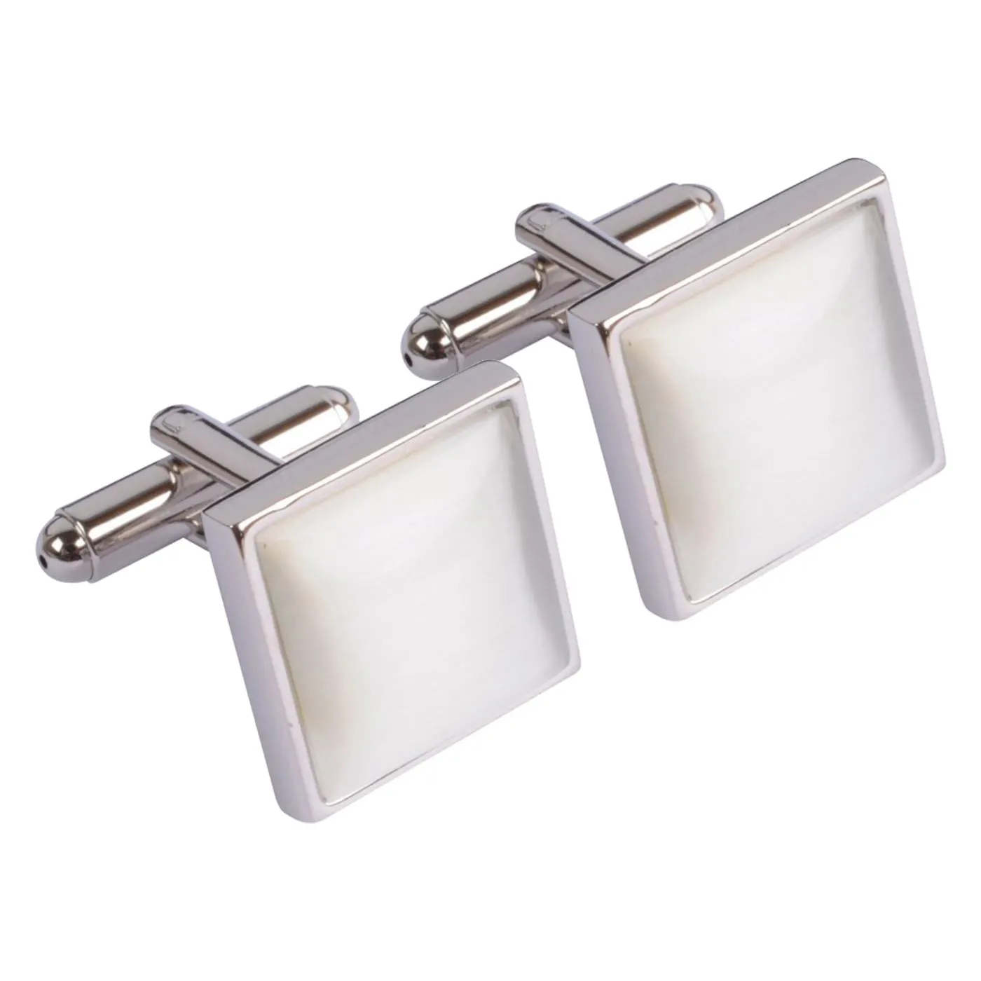 White Square Cufflinks